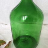 Dame Jeanne en verre vert émeraude