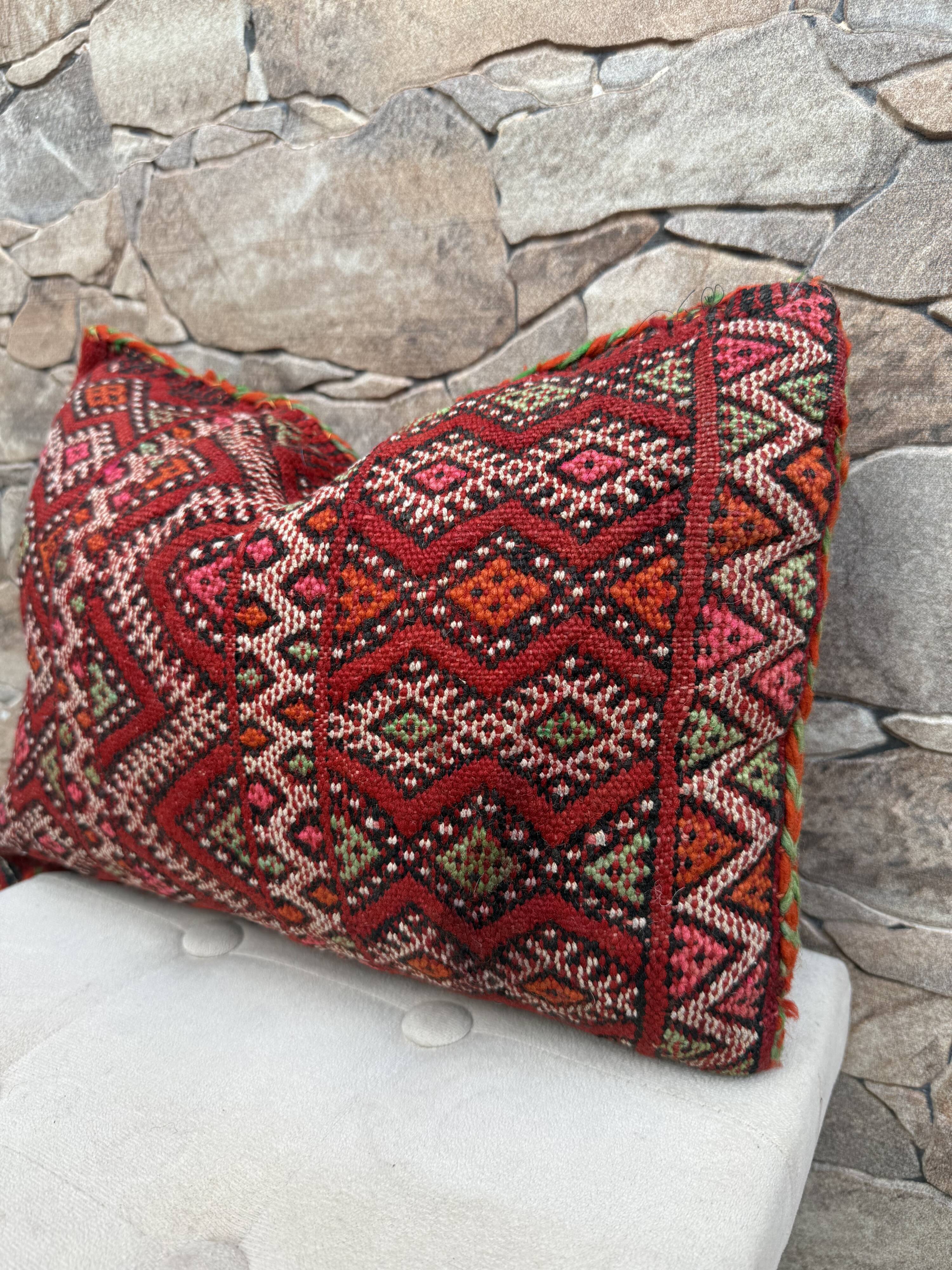 Moroccan pillowcase, Berber cushion cover, woven pillowcase