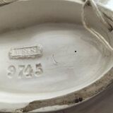 Polychrome slip wall plaque signed WS&S Rouen