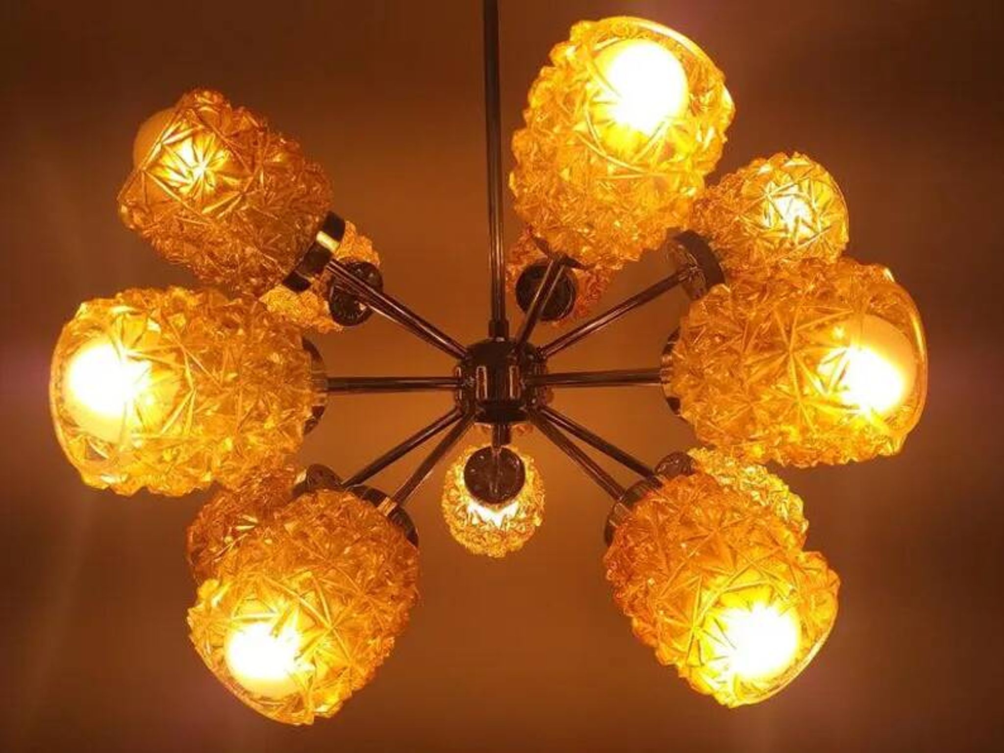 Midcentury Atomic Sputnik Chandelier, Germany, 1970s