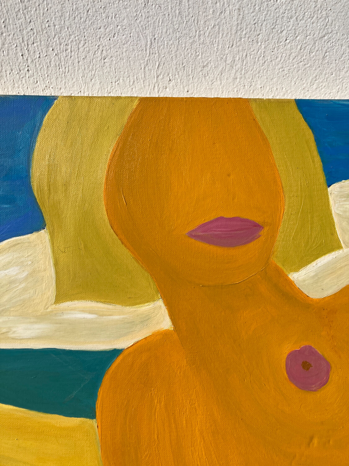 Abstract nude woman portrait