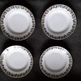 1 set of 4 Limoges ceramic plates from the 1950s