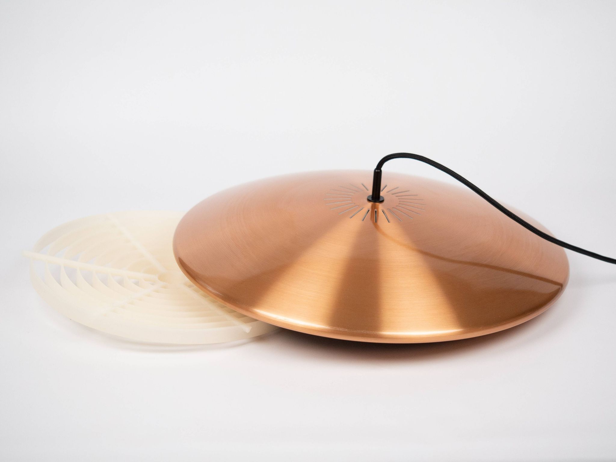 Vintage Danish pendant lamp Diskos by Jo Hammerborg, Fog and Morup, 1965