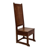 Art Deco High Back chair in oak minimalist design