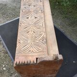 Ancient brutalist chest carved wind rose