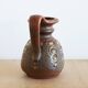 Brown ceramic vase with handle, 1970s, Austria