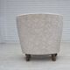 1970s, Danish curved armchair, original light green/gray furniture velour.