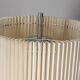 Lampadaire vintage des années 60 en métal et abat-jour plissé design italien