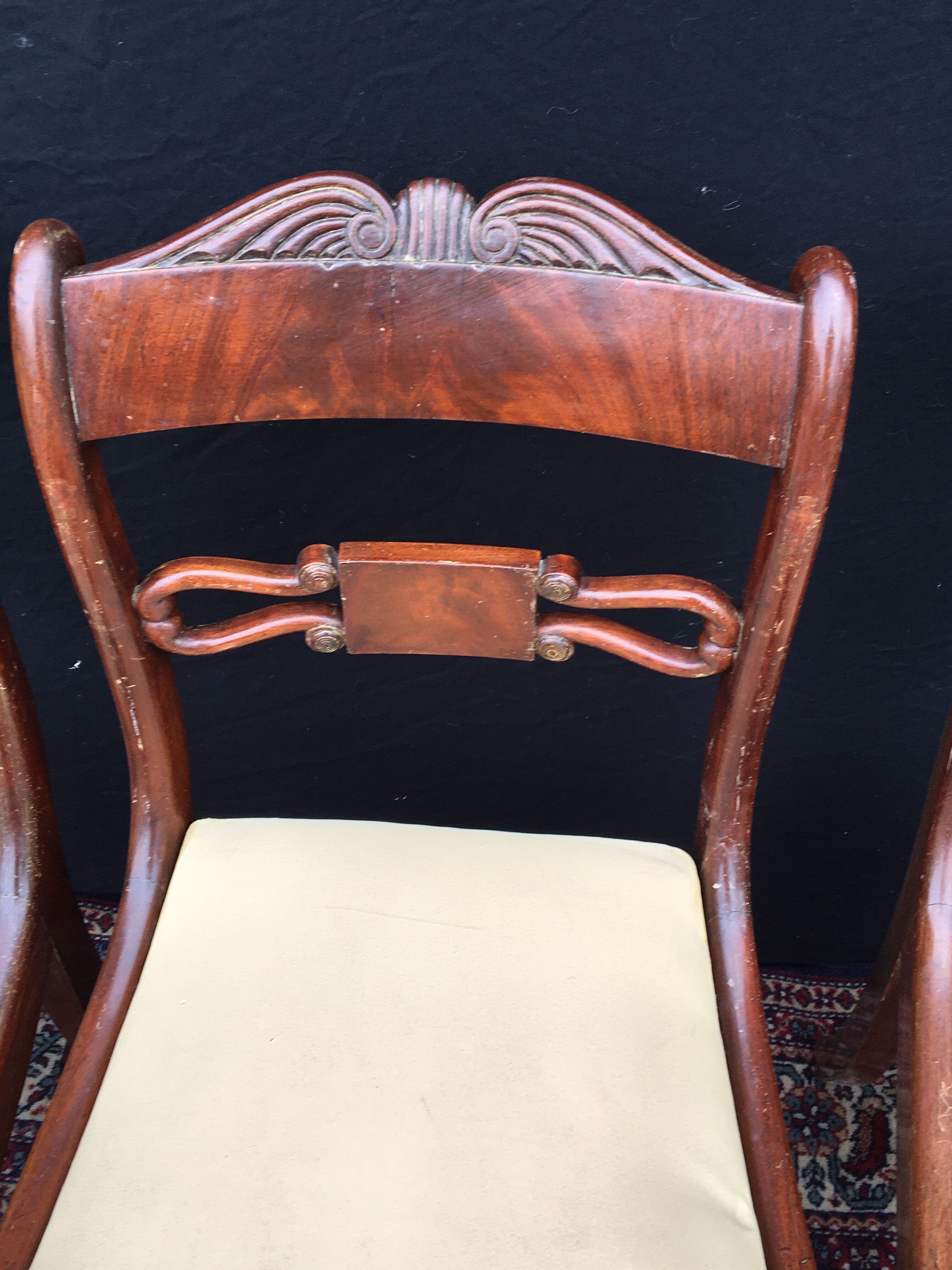 Set of 4 chairs and 1 armchair