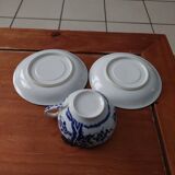 Lot tasse et 2 sous tasses anciennes Japonaises