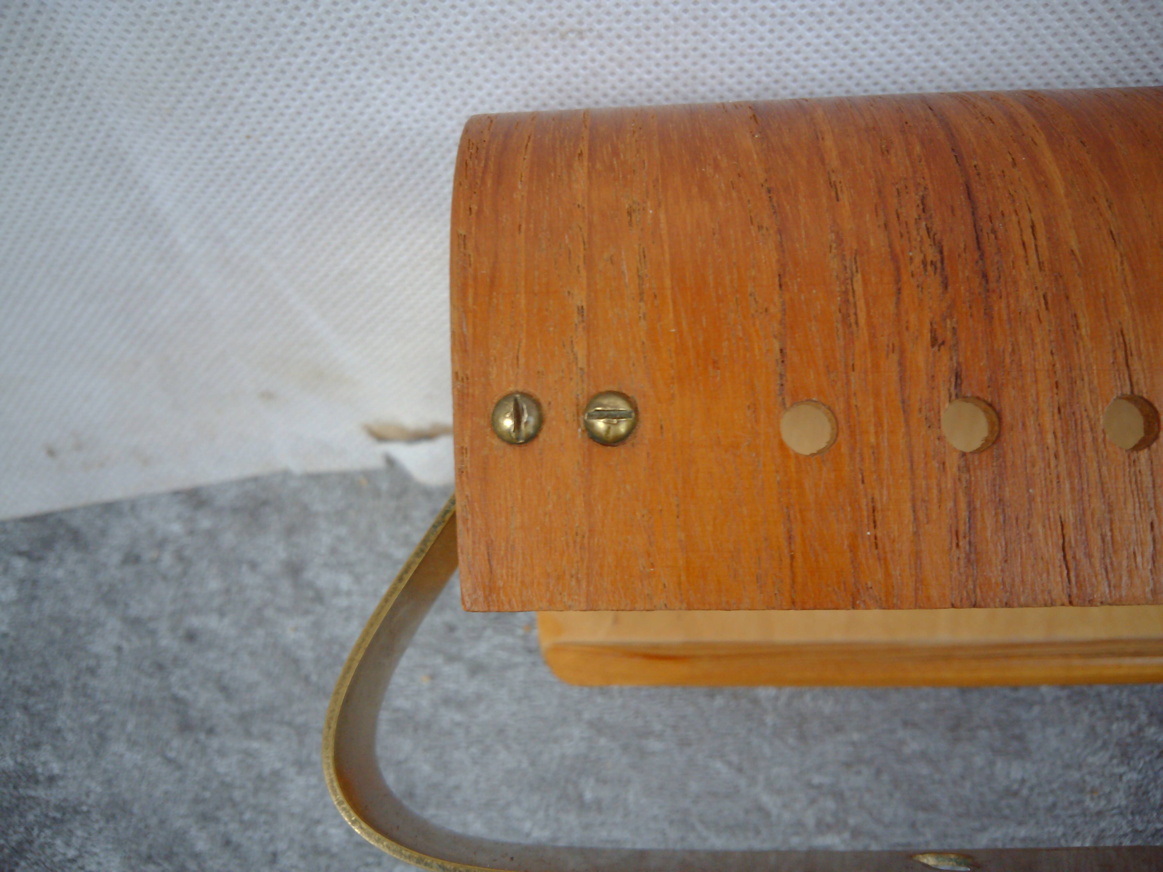 Pair of teak bedside sconces, model V321 from Nator