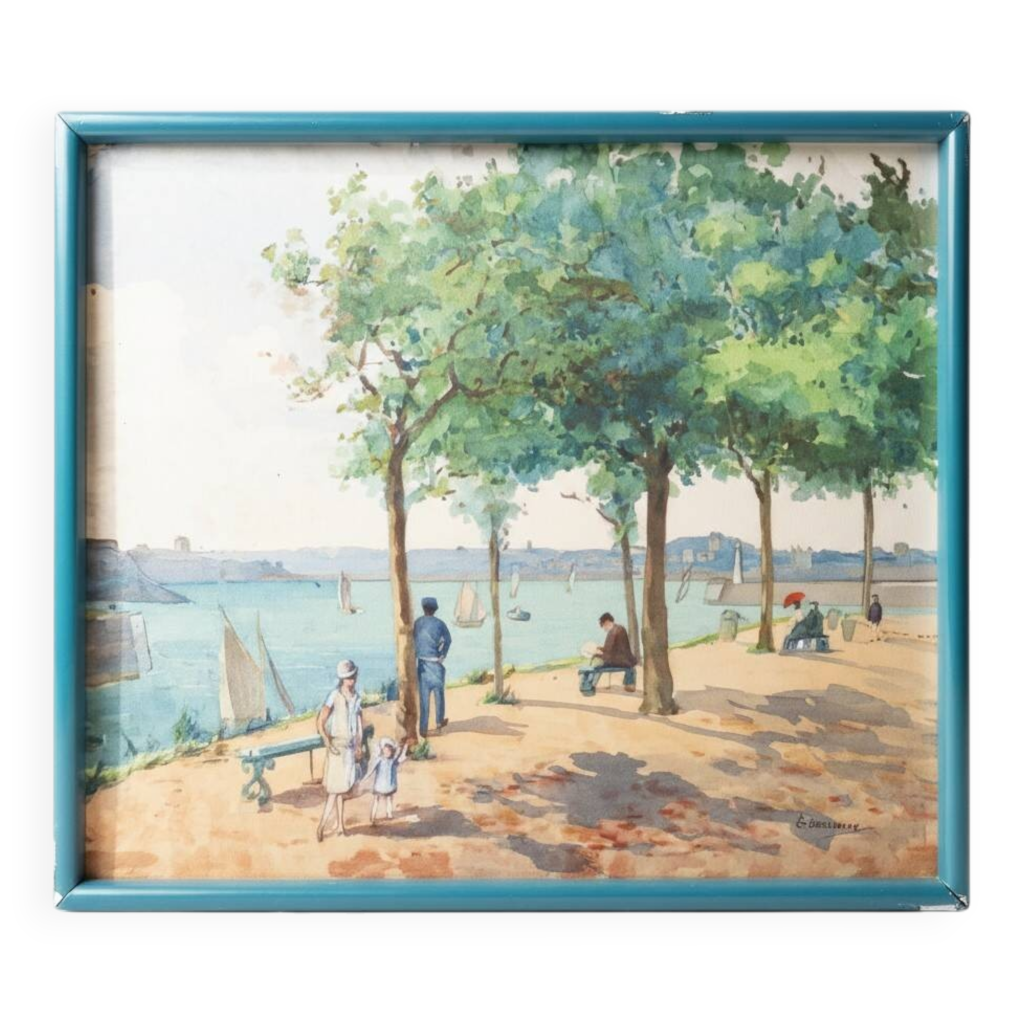 Watercolor signed g deplanche (1875-1945)