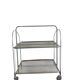 Vintage Folding Bar Cart/Side Table on Wheels