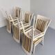 6 chaises design thonet gebruder laquage craquelé années 80 vintage
