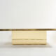 Belgian coffee table in engraved brass signed Christian Krekels 1970