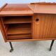 Vintage 50s TV bar cabinet with 2 sliding doors