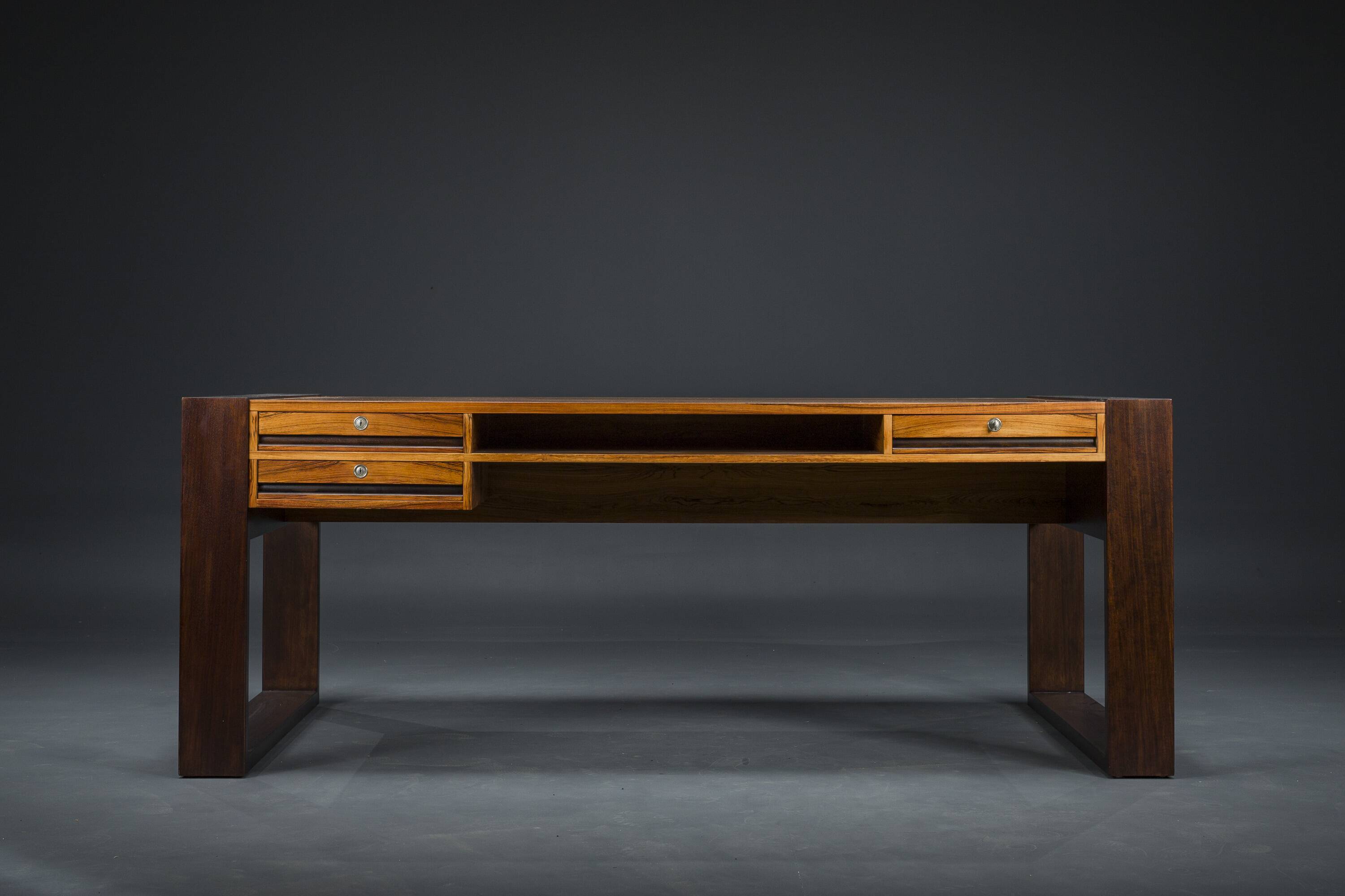 Vintage Rosewood Executive Desk, 1960s