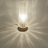 Glass and brass lamp