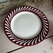 Ancienne assiette en faïence creil et montereau décor 522