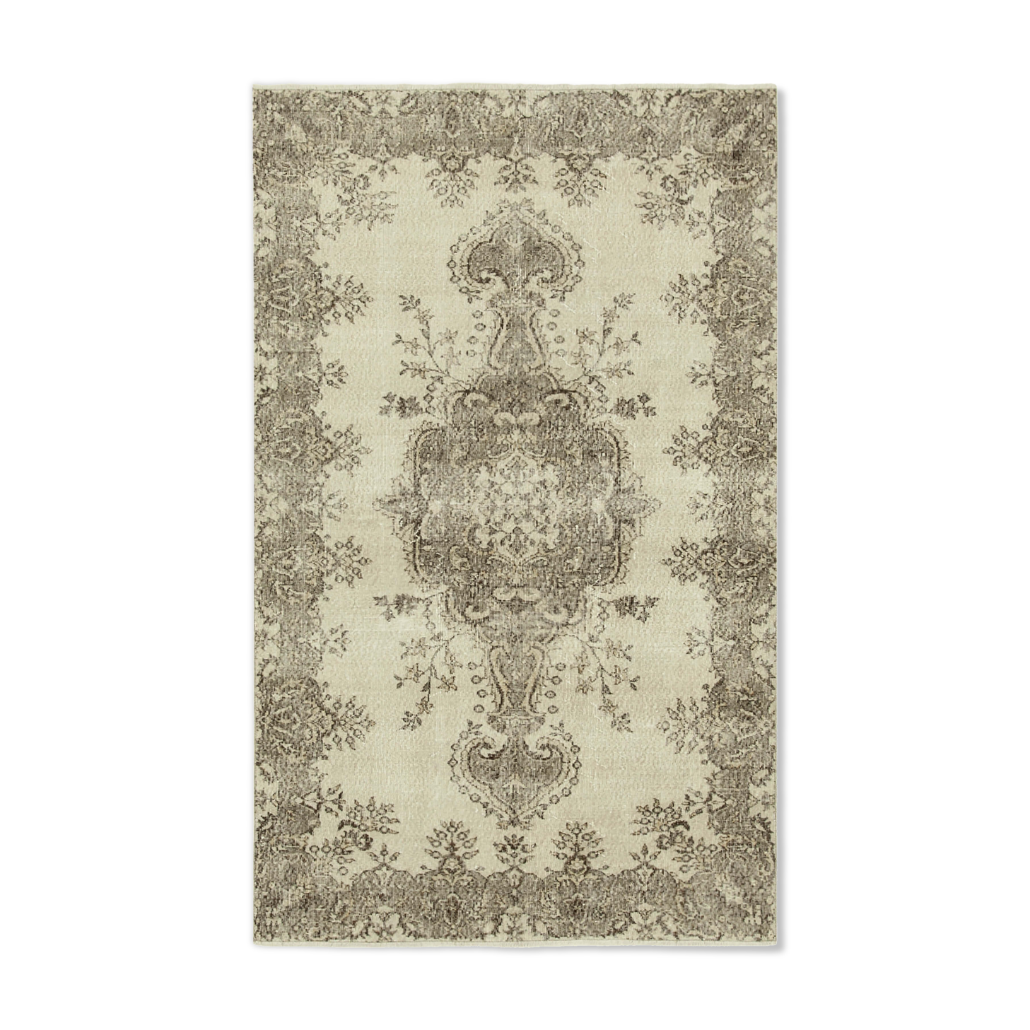 Hand-knotted turkish beige carpet 156 cm x 257 cm