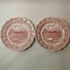 2 flat plates n. fontebasso 1760. pink color. tbe