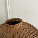 Braided wicker & rattan jar