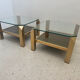 Pair of Belgo Chrom side tables, Belgium 1970s