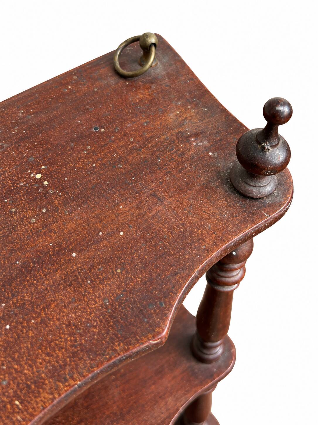 Antique Napoleon III wall shelf in turned wood, 4 shelves, 19th century.