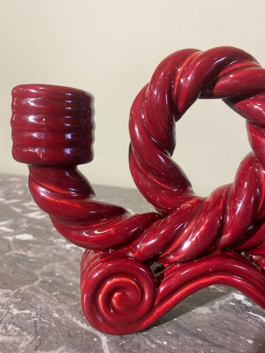 Braided ceramic chandelier