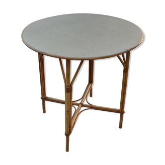 Table de jardin rotin 1960