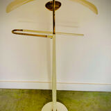 Art Deco chamber valet in brass and white laquered steel 40/50'