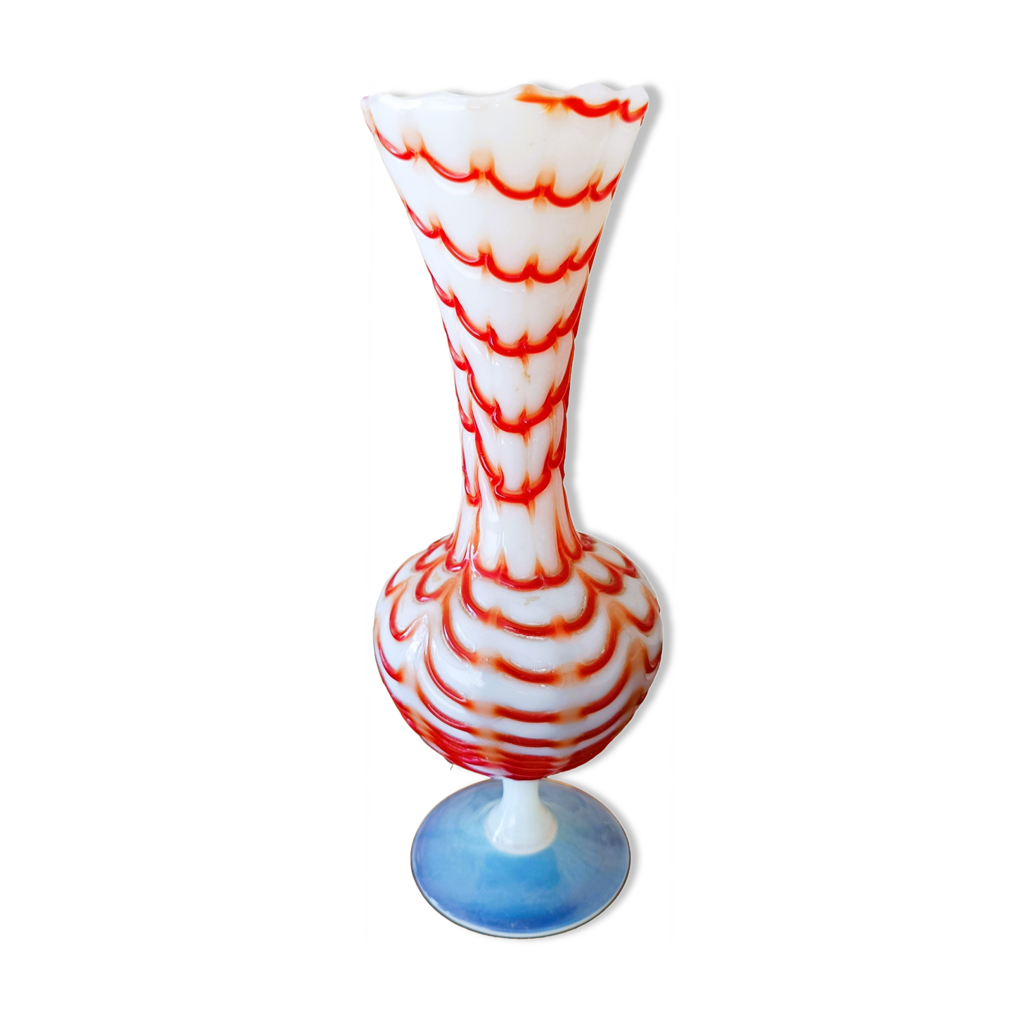 Vase de Murano motifs oranges
