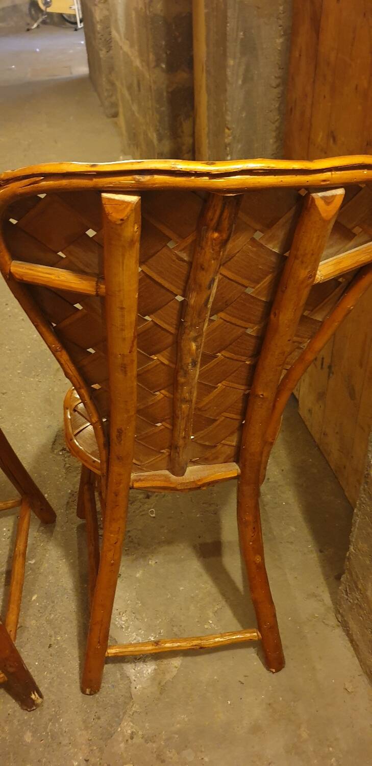 2 seventies palm tree chairs