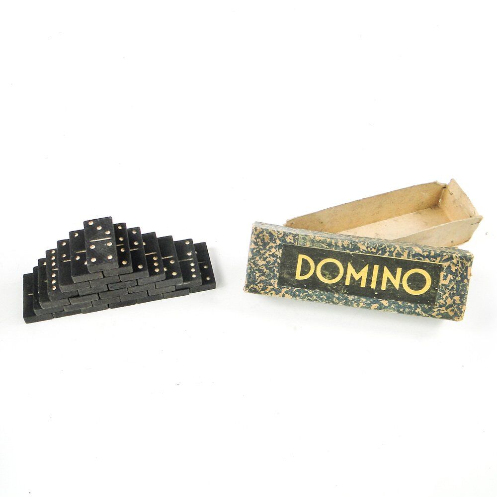 Jeu de dominos postmoderne, Pologne, années 1970, ensemble de 28.