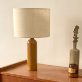 Stoneware and burlap lamp