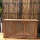 Patinated raw wood countertop