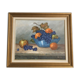 Painting oil on canvas fruit decoration by Lau Spigle