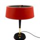 Oscar Torlasco, Mid-Century red table lamp, Lumi, Italy 1954