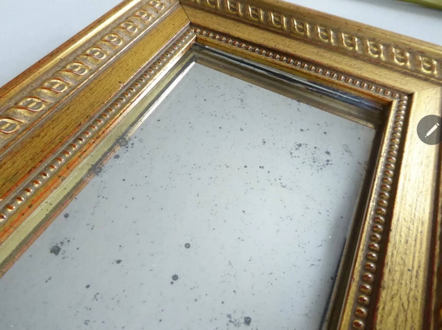 Small mercury mirror Wooden frame