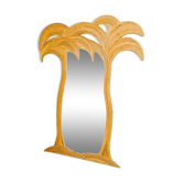 Mirror "palms" in rattan