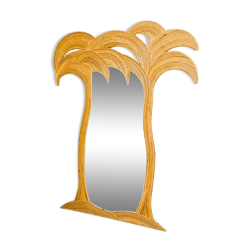Mirror "palms" in rattan