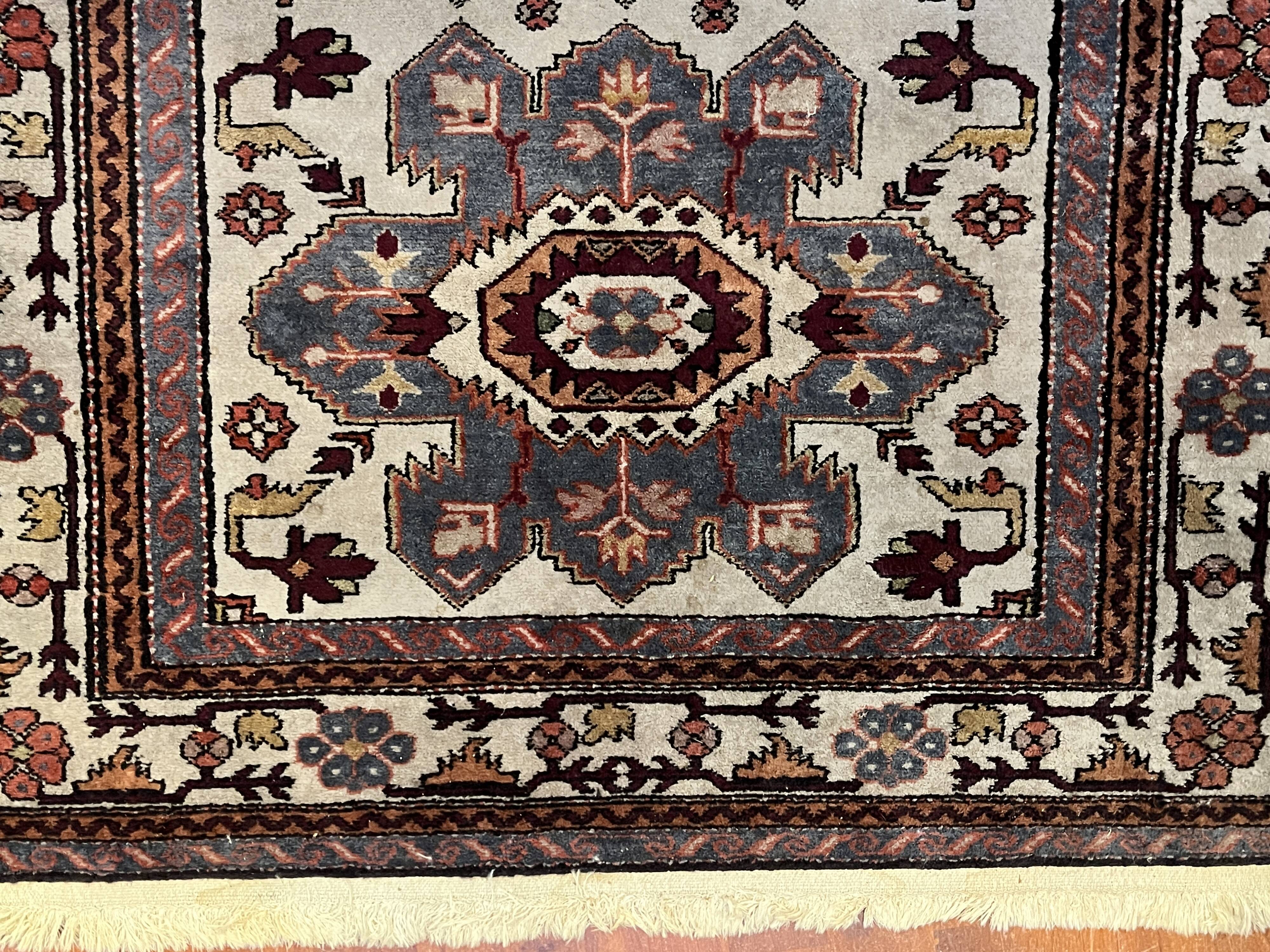 Antique handmade Caucasian wool carpet from Dagestan, 20th century