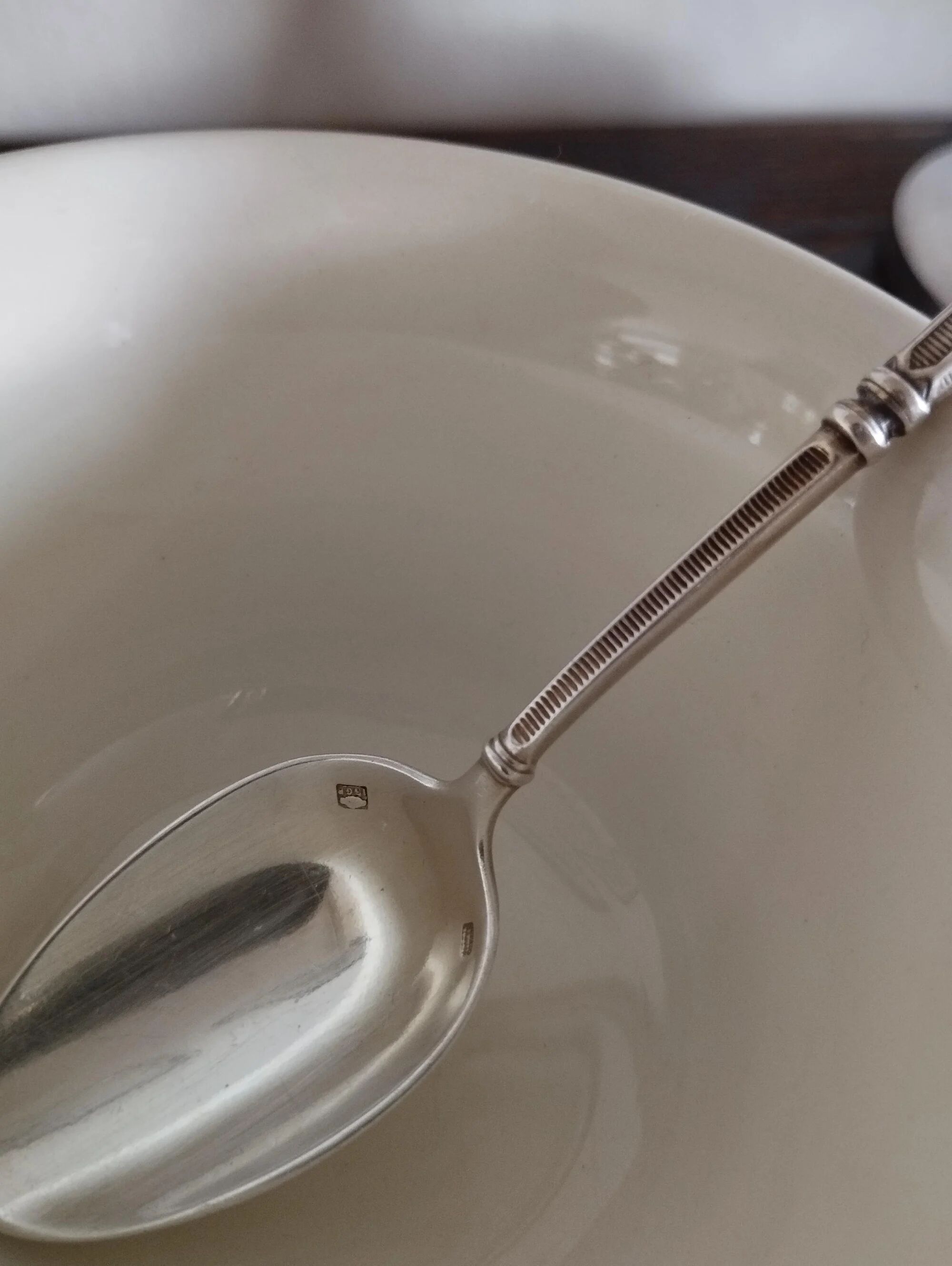 6 small silver-plated metal teaspoons S.F.A.M Russian model