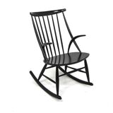 Beech rocking chair, Illum Wikkelsø, N. Eilersen, Denmark, 1960