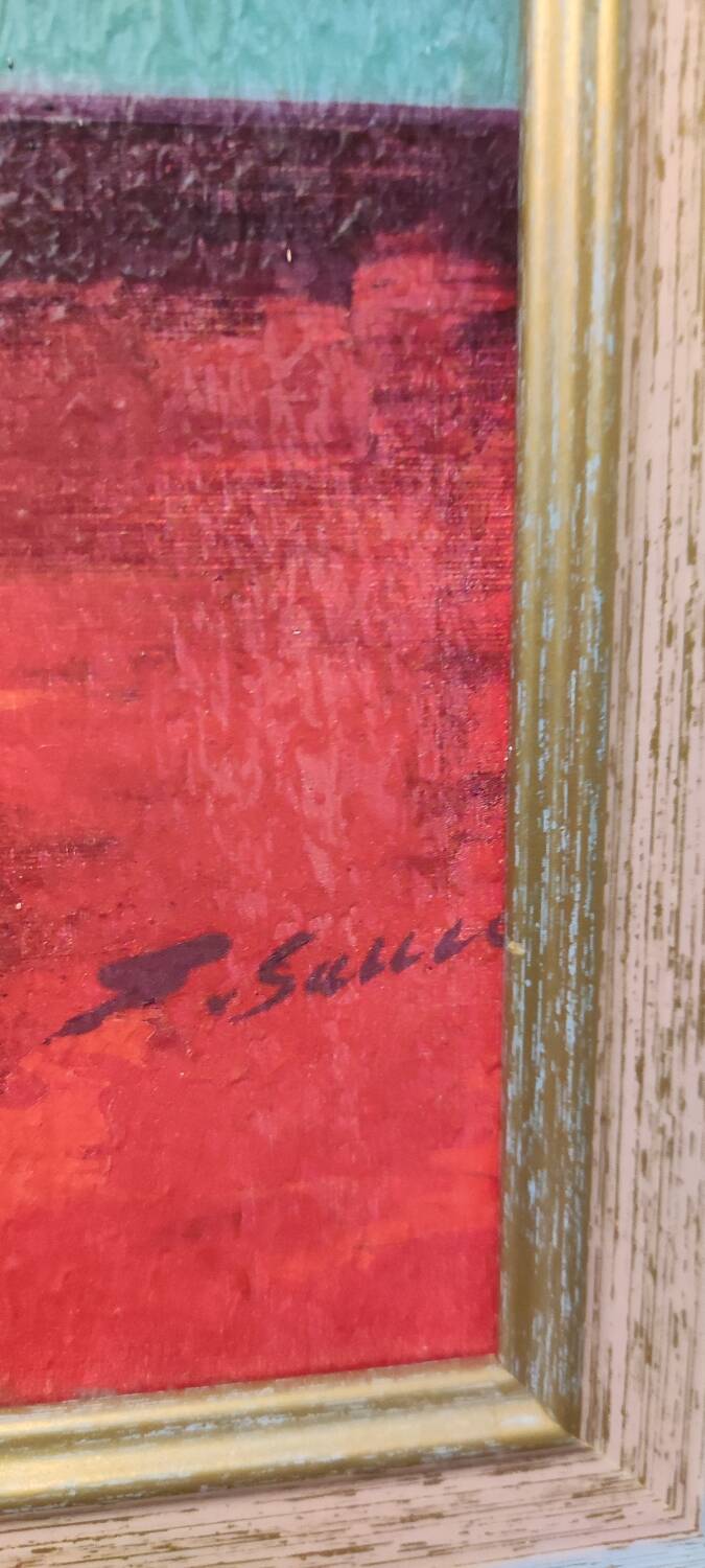 Painting Bouquet of flowers and lemons signed