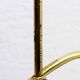 Brass and glass swan neck lamp