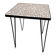Vintage square side table with a mosaic ceramic top and hairpin legs