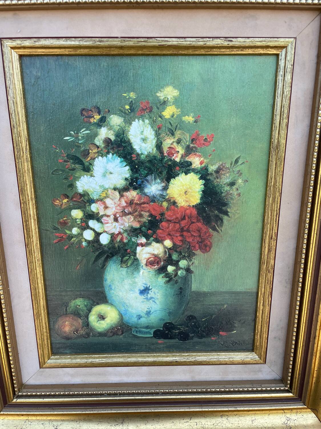 2 Tableaux Bouquet de fleurs en vase signes