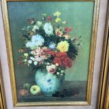 2 Tableaux Bouquet de fleurs en vase signes
