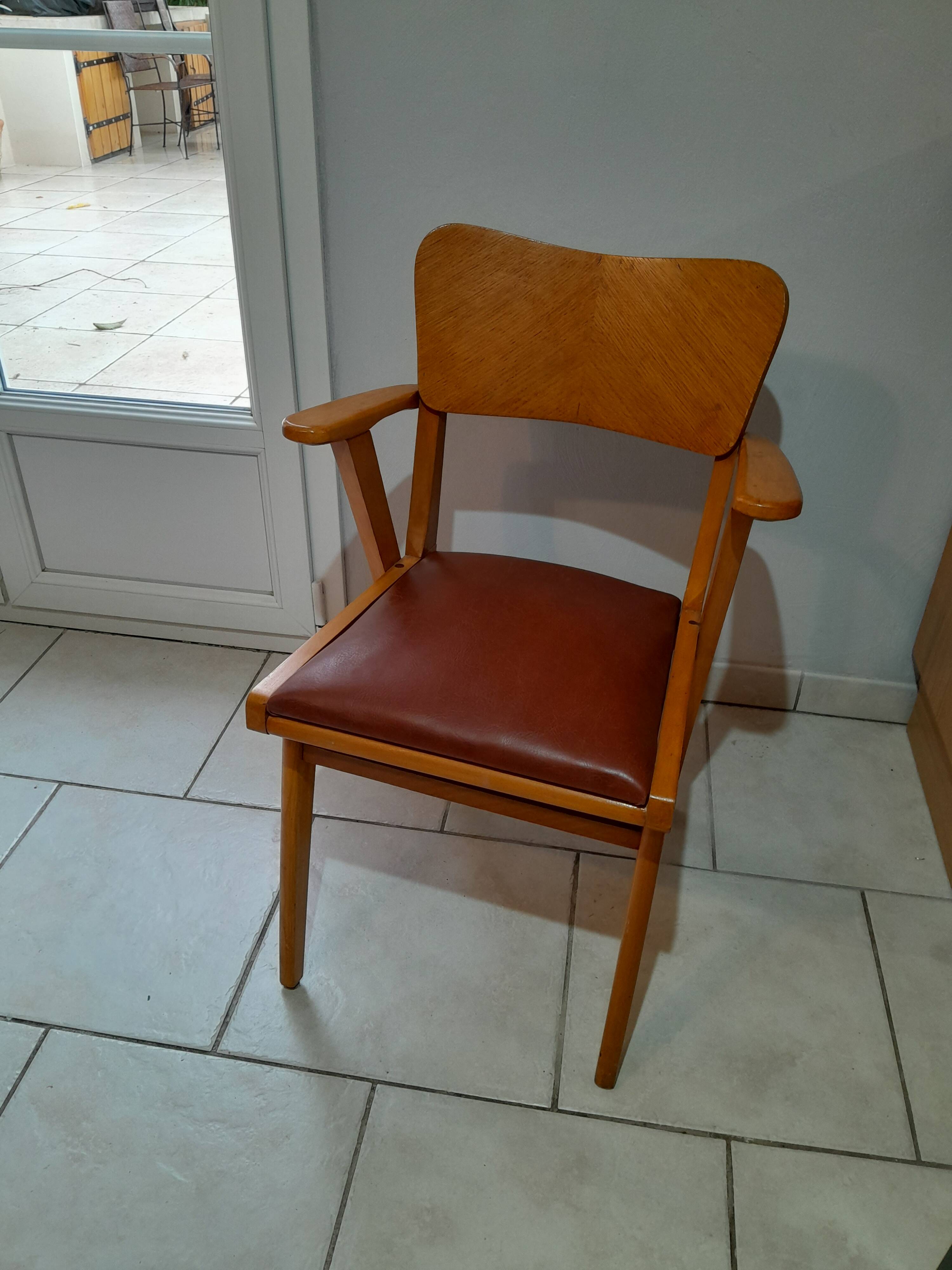 Vintage bridge armchair from the 50s